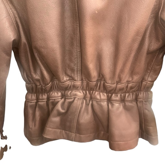 Vintage Colebrook & Co Brown Leather Aviator Jacket Sherpa Collar Women’s Sz Med - Picture 6 of 15